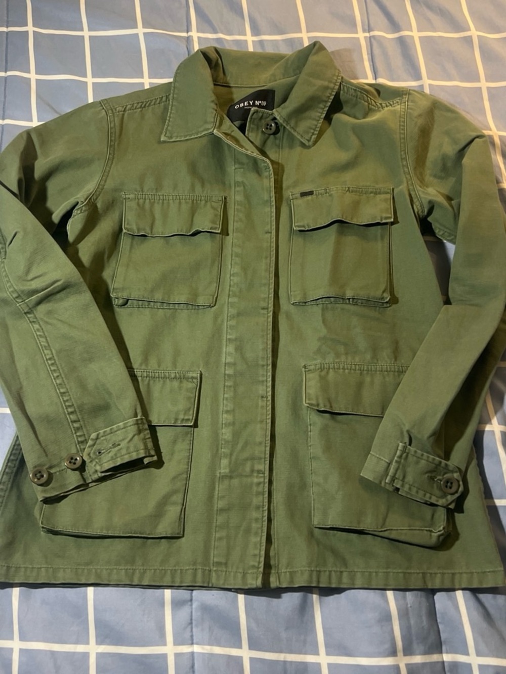Obey Military-Style Olive Utility Jacket